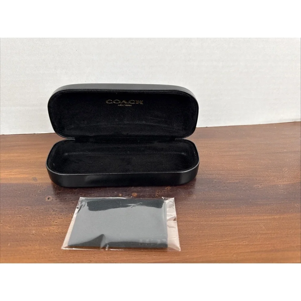 Authentic Coach Black Sunglasses‎ Hard Case w/ Sealed Cleaning Cloth